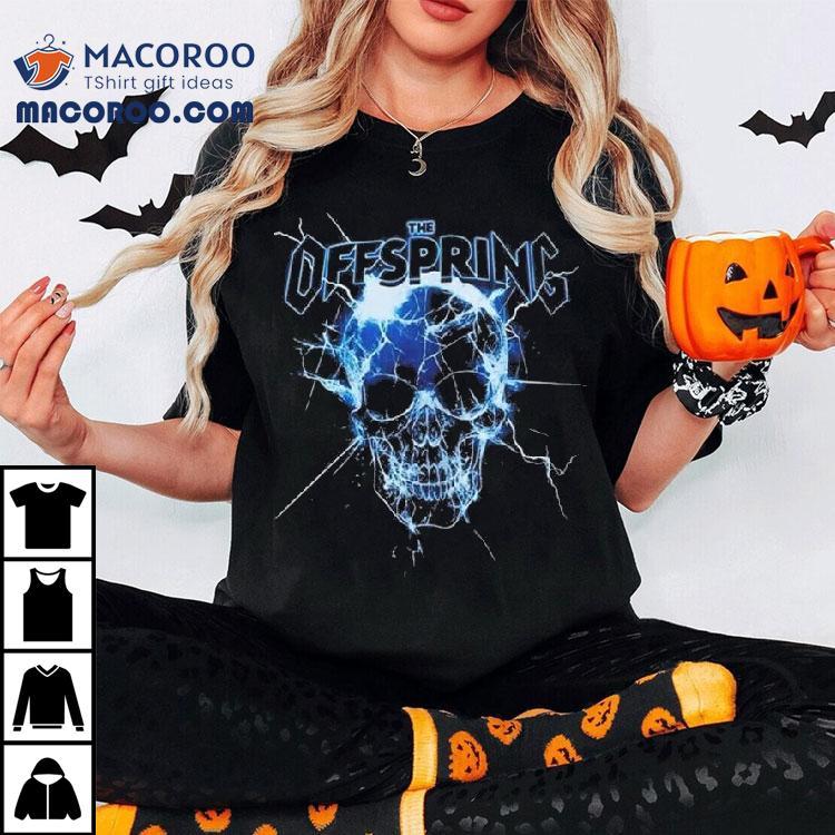 The Offspring Supercharged Worldwide Tour In Japan Australia Tour Lightning Skeleton Tshirt