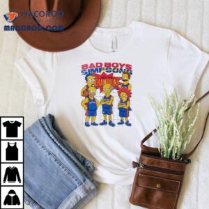 The Simps Detroit Pistons Bad Boys Mcdonalds All American Cartoon Tshirt