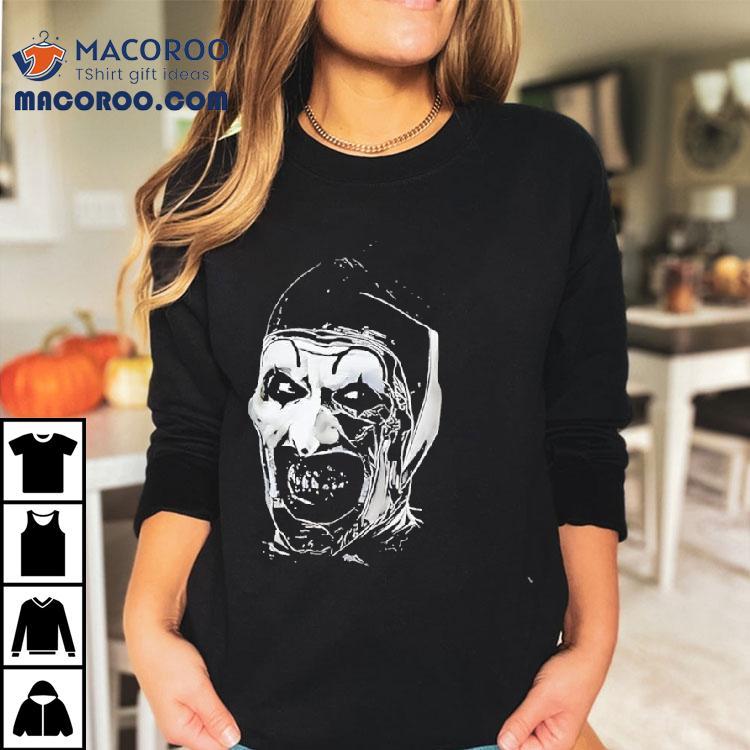 The Terrifier Horror Character Big Face Halloween Shirt The Terrifier Horror Character Big Face Halloween Shirt