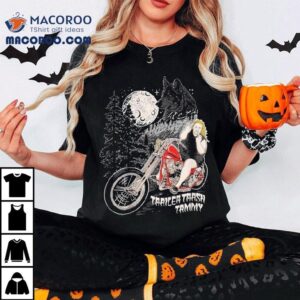 Trailer Trash Tammy Lone Wolf Motor Middle Finger Shirt