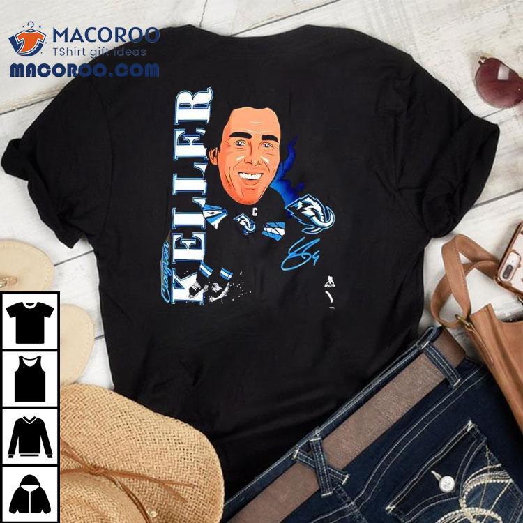  Utah Mammoth Clayton Keller Caricature Player Signature Tshirt