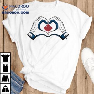 Vladdy Wearing Canada Heart Hands Shirt