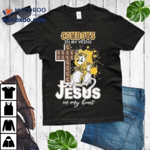 Wyoming Cowboys In My Veins, Jesus In My Heart Mascot Shirt