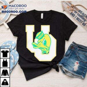 Yellow Duck Head Mascot University Oregon Shirt