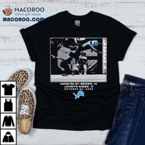 Amon-ra St. Brown And Jahmyr Gibbs October 20 2025 Detroit Lions Nfl Flash Features Week 7 Shirt