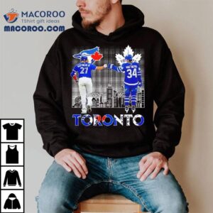 Auston Matthews Toronto Maple Leafs Vs Vladimir Guerrero Jr Toronto Blue Jays Signatures Tshirt