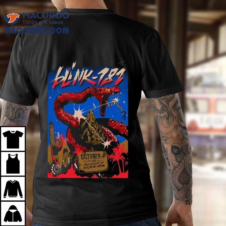 Blink 182 Palm Desert Tour On Oct 4 2025 Snake Shirt Blink 182 Palm Desert Tour On Oct 4 2025 Snake Shirt
