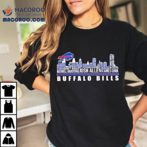 Buffalo Bills Logo And Skyline Names Team Shirt 1 Buffalo Bills Logo And Skyline Names Team Tshirt