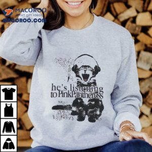 Cat He's Listening To Pinkpantheress Shirt 1 Cat He S Listening To Pinkpantheress Tshirt