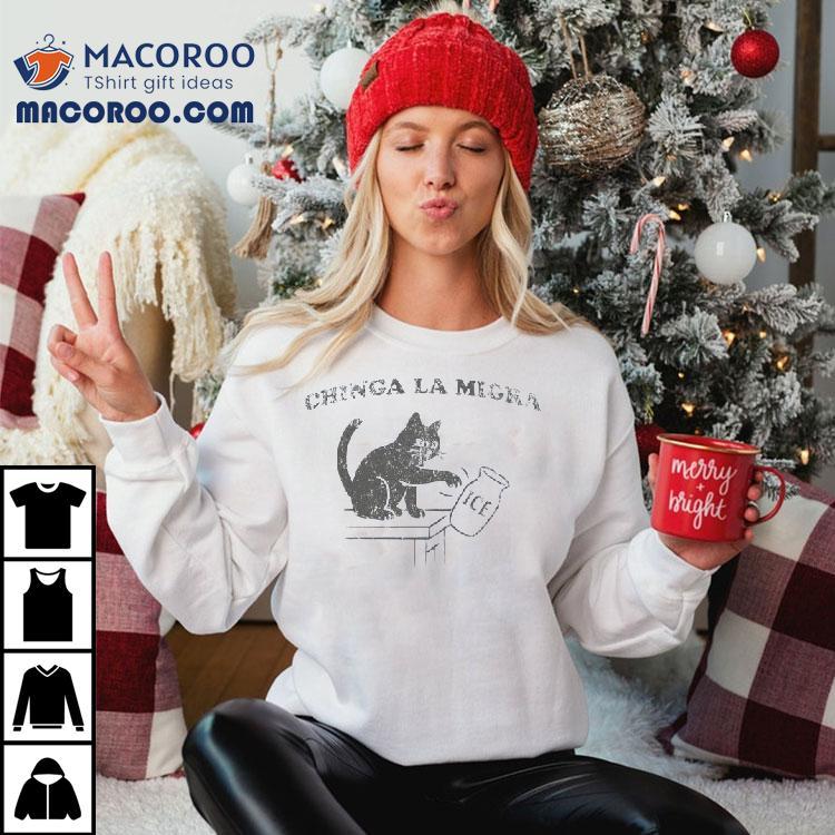 Chinga La Migra Ice Black Cat Shirt Chinga La Migra Ice Black Cat Shirt
