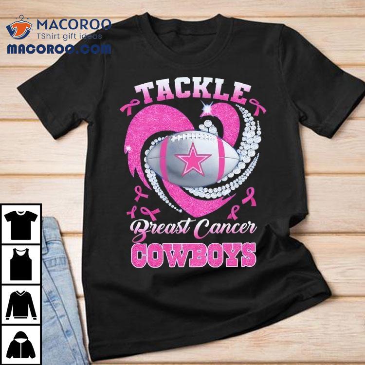 Dallas Cowboys Breast Cancer Awareness Tackle Heart Shirt Dallas Cowboys Breast Cancer Awareness Tackle Heart Shirt