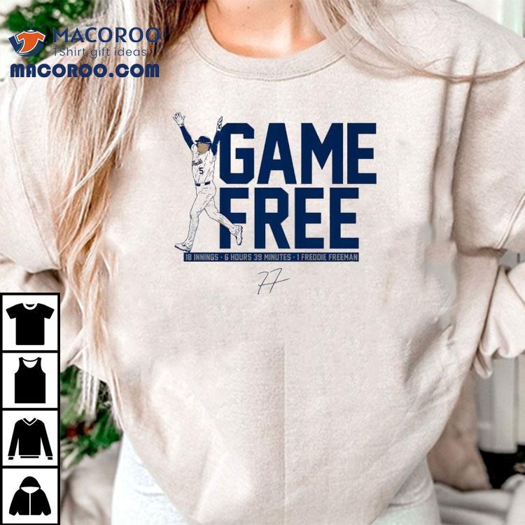 Freddie Freeman Los Angeles Dodgers Game Free Shirt Freddie Freeman Los Angeles Dodgers Game Free Shirt