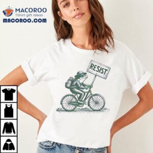 Frog On Bike Resist Portland Frog Protest Vintage Shirt