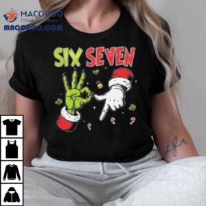 Grinch And Santa Hands Six Seven Christmas 2025 Shirt 1 Grinch And Santa Hands Six Seven Christmas Tshirt