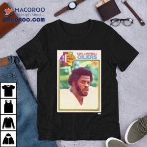 Houston Oilers Earl Campbell Trading Card Tshirt