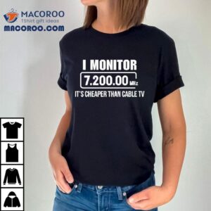 I Monitor 7200 00 Mhz It's Cheaper Than Cable Tv Shirt 1 I Monitor Mhz It S Cheaper Than Cable Tv Tshirt