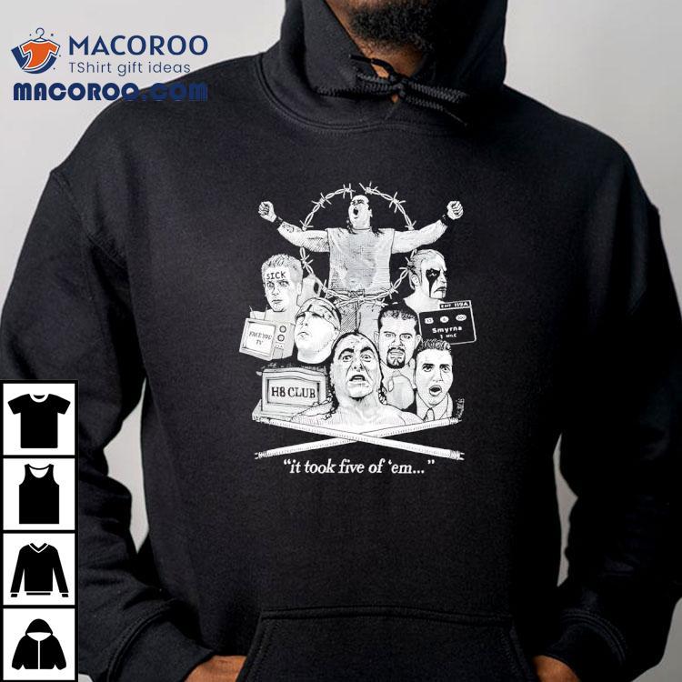 John Zandig Combat Zone Wrestling It Took Five Of ’em Shirt John Zandig Combat Zone Wrestling It Took Five Of ’em Shirt