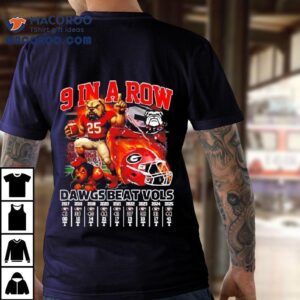 Mascot Georgia Bulldogs Victory In A Row Dawgs Beat Vols Tshirt