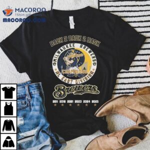 Milwaukee Brewers Back Back Back Nl Central Central Division Champions Tshirt