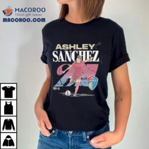 Nc Courage Retro Ashley Sanchez Cracked Number Tshirt