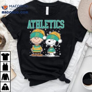 Oakland Athletics Snoopy Charlie Brown Christmas Baseball Shirt