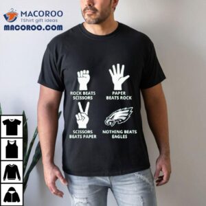 Rock Beats Scissors Paper Beats Rock Scissors Beats Paper Nothing Beats Philadelphia Eagles Philly Tshirt