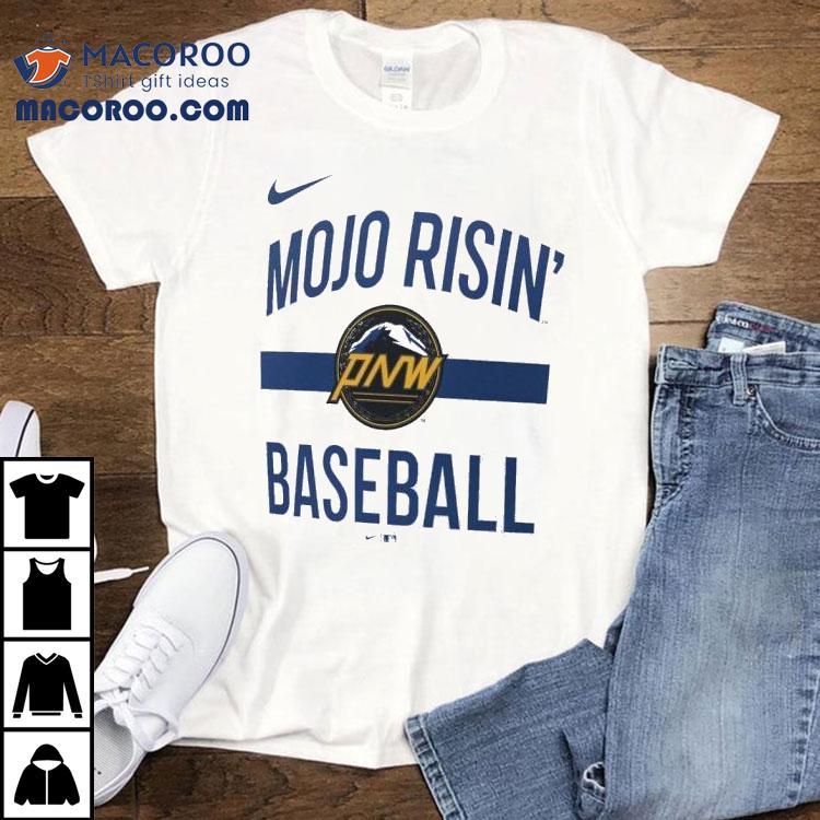 Seattle Mariners Mojo Risin’ Baseball Nike City Connect Arched Team Phrase Shirt Seattle Mariners Mojo Risin’ Baseball Nike City Connect Arched Team Phrase Shirt
