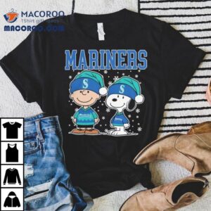 Seattle Mariners Snoopy Charlie Brown Christmas Baseball Shirt