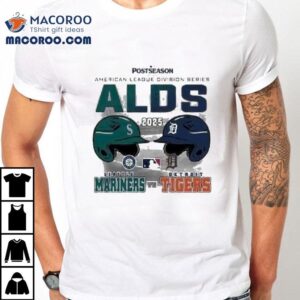 Seattle Mariners Vs Detroit Tigers 2025 Alds American League Division Series Helmet Shirt 1 Seattle Mariners Vs Detroit Tigers Alds American League Division Series Helme Tshirt