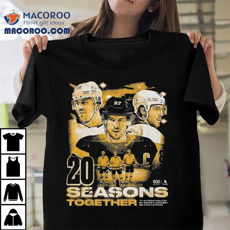 Sidney Crosby Kris Letang Evgeni Malkin Pittsburgh 20 Seasons 2025 Shirt Sidney Crosby Kris Letang Evgeni Malkin Pittsburgh 20 Seasons 2025 Shirt