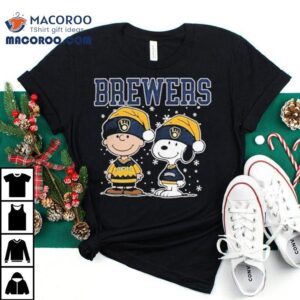 Snoopy Charlie Brown The Peanuts Milwaukee Brewers Christmas Shirt