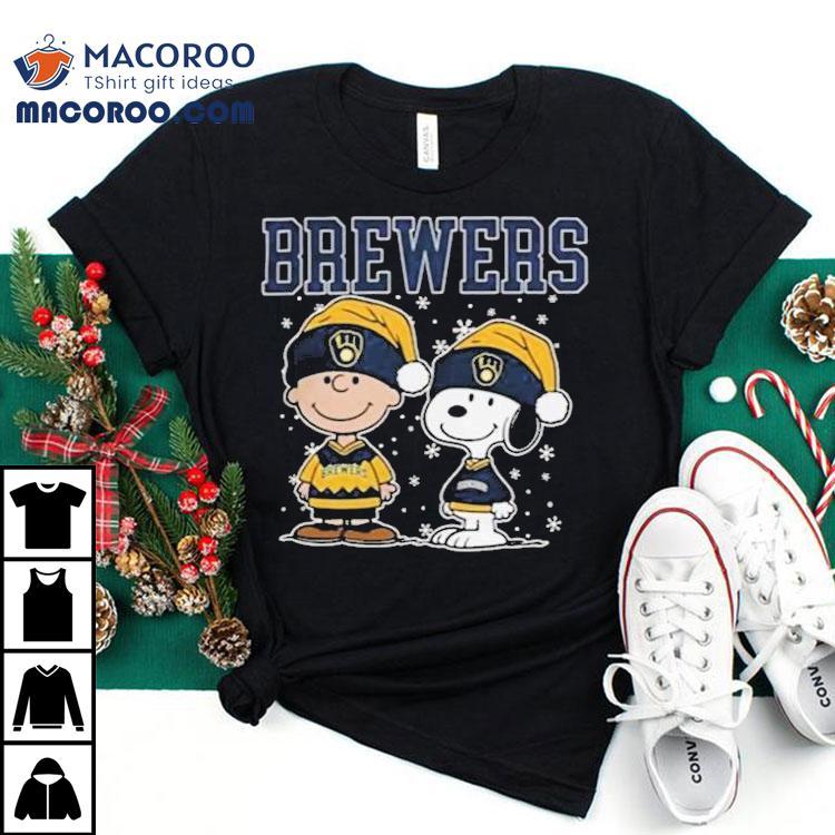 Snoopy Charlie Brown The Peanuts Milwaukee Brewers Christmas Shirt Snoopy Charlie Brown The Peanuts Milwaukee Brewers Christmas Shirt