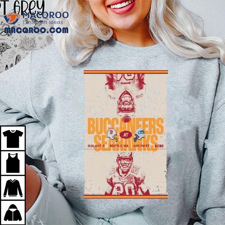 Tampa Bay Buccaneers Vs Seattle Seahawks October 5 2025 Seattle, Wa Shirt Tampa Bay Buccaneers Vs Seattle Seahawks October 5 2025 Seattle, Wa Shirt