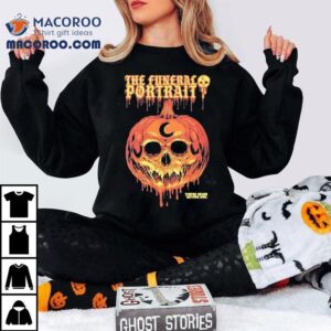 The Funeral Portrait You Re Never Getting Out Dripping Pumpkin Skull Halloween Tshirt