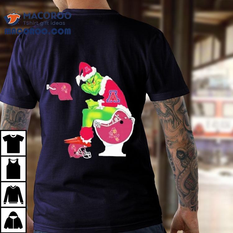The Grinch Arizona Wildcats Sitting On Toilet Arizona State Sun Devils Holiday Christmas Shirt The Grinch Arizona Wildcats Sitting On Toilet Arizona State Sun Devils Holiday Christmas Shirt