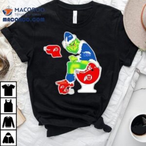 The Grinch Byu Cougars Sitting On Toilet Utah Utes Xmas Holiday Christmas Shirt