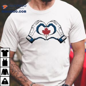Vladdy Wearing Canada Heart Hands Shirt