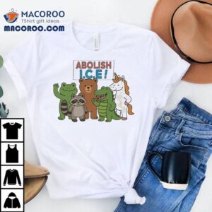Abolish Ice Frog Unicorn Raccoon Bear Dinosaur Protes Tshirt