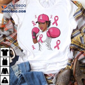 American Women Black African Fight Breast Cancer Pink Ribbon Shirt 2 American Women Black African Fight Breast Cancer Pink Ribbon Tshirt