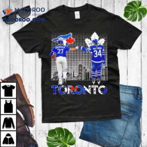 Auston Matthews Toronto Maple Leafs Vs Vladimir Guerrero Jr Toronto Blue Jays Signatures Tshirt