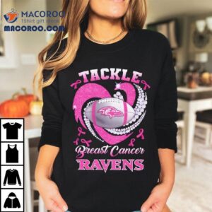 Baltimore Ravens Breast Cancer Awareness Tackle Heart Shirt 2 Baltimore Ravens Breast Cancer Awareness Tackle Hear Tshirt