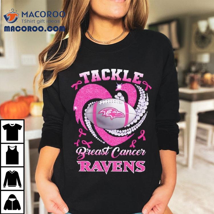 Baltimore Ravens Breast Cancer Awareness Tackle Heart Shirt Baltimore Ravens Breast Cancer Awareness Tackle Heart Shirt