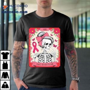 Breast Cancer Survivor Tarot Card Skeleton Shirt 2 Breast Cancer Survivor Tarot Card Skeleton Tshirt