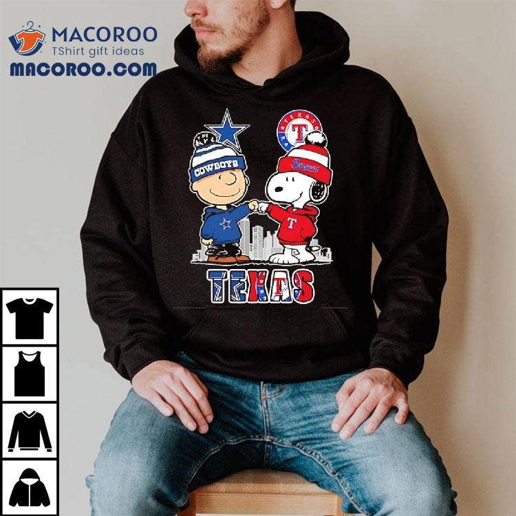 Charlie Brown And Snoopy X Dallas Cowboys And Texas Rangers Shirt Charlie Brown And Snoopy X Dallas Cowboys And Texas Rangers Shirt