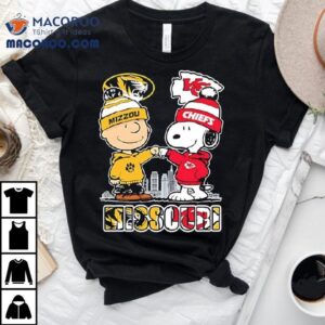 Charlie Brown And Snoopy X Missouri Tigers And Kansas City Chiefs Shirt 2 Charlie Brown And Snoopy X Missouri Tigers And Kansas City Chiefs Tshirt