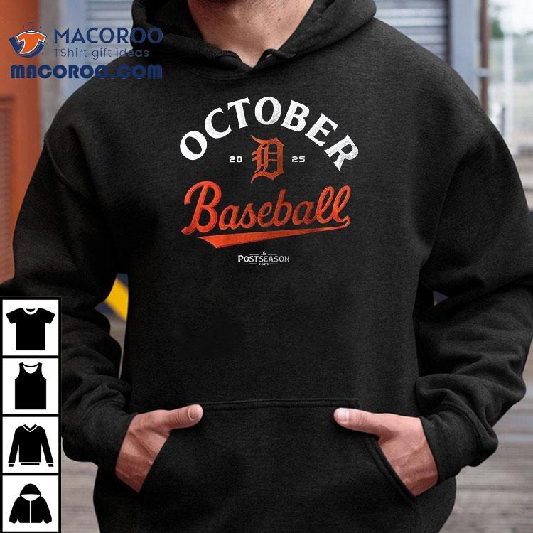 Detroit Tigers October Baseball Postseason Clinched 2025 Logo Shirt Detroit Tigers October Baseball Postseason Clinched 2025 Logo Shirt