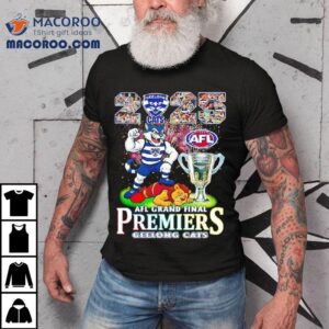 Geelong Cats Victory 2025 Afl Grand Final Premiers Mascot Cup Shirt 2 Geelong Cats Victory Afl Grand Final Premiers Mascot Cup Tshirt