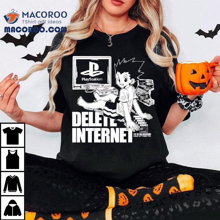 Gon Freecss Hunter X Hunter Playstation Delete Internet Shirt Gon Freecss Hunter X Hunter Playstation Delete Internet Shirt