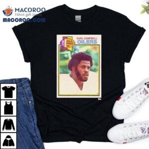 Houston Oilers Earl Campbell Trading Card Tshirt