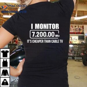 I Monitor 7200 00 Mhz It's Cheaper Than Cable Tv Shirt 2 I Monitor Mhz It S Cheaper Than Cable Tv Tshirt